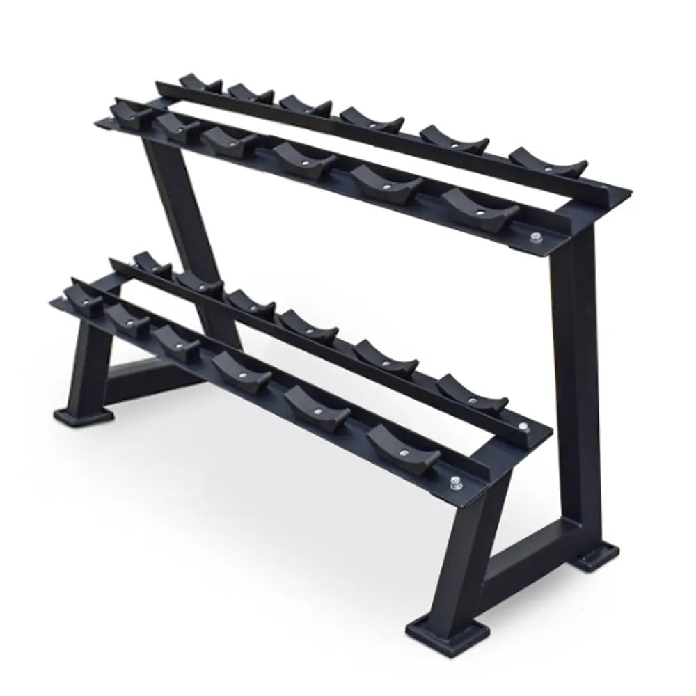 Rack 2 Niveles Para 12 Mancuernas — Organizador Profesional | iFocus Fit