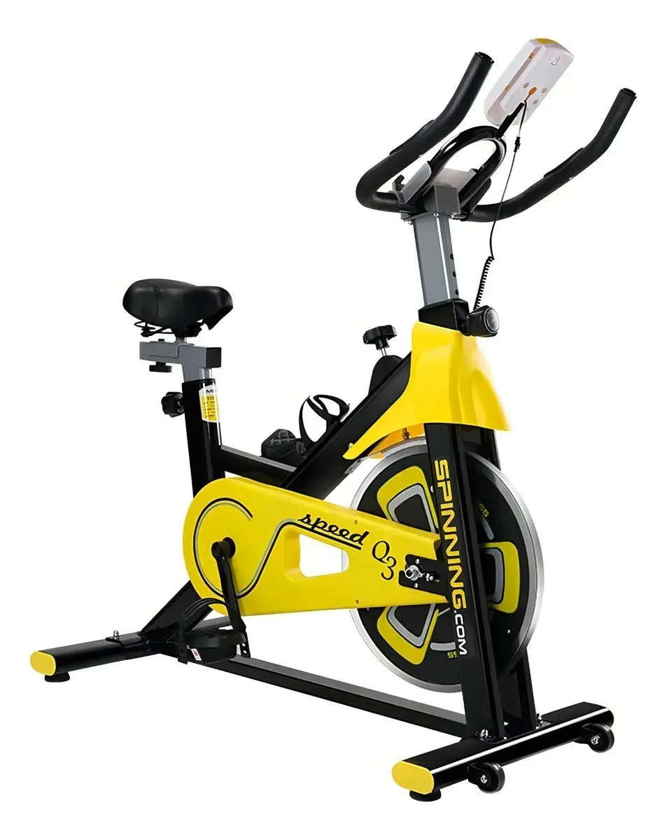 BICICLETA DE SPINNING Q3 AMARILLO-NEGRO