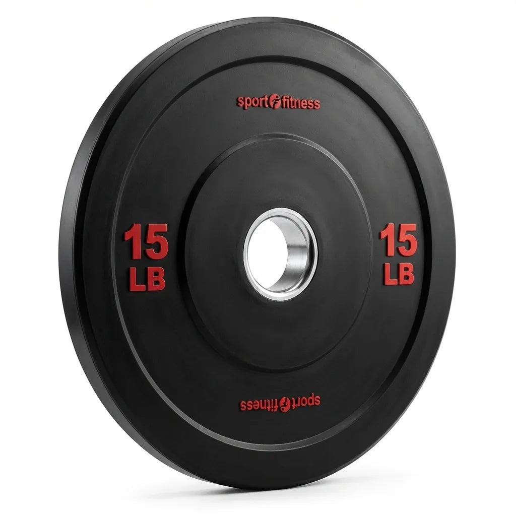 Disco Olímpico en Caucho 2 Pulgadas 15 LB SportFitness — Disco Recubierto Profesional | iFocus Fit