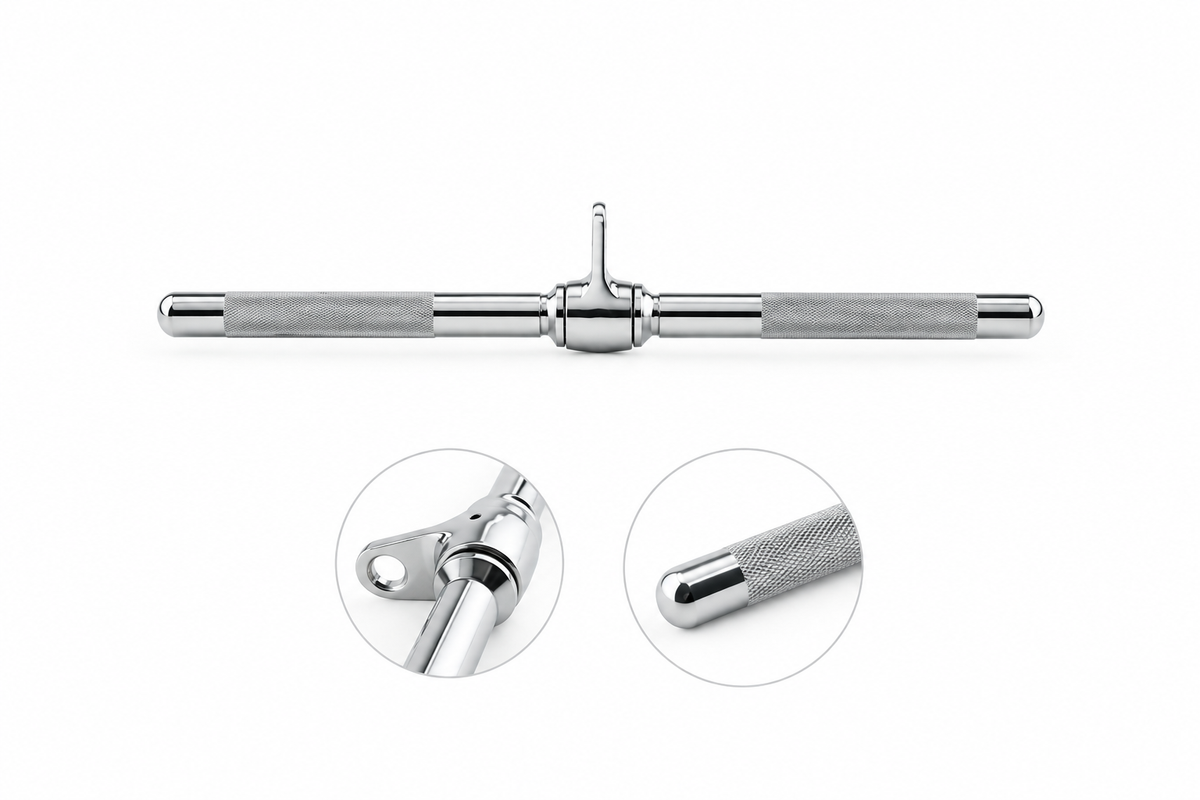 Adaptación Polea Recta Cromada 48cm 2.1kg — Accesorio de Fuerza | iFocus Fit