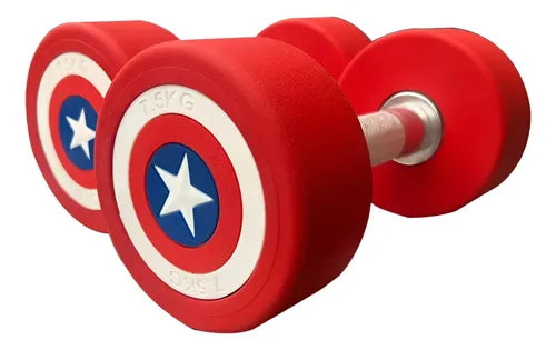 Mancuerna Fija Capitán A. 7.5kg — Revestimiento PU Premium | iFocus Fit