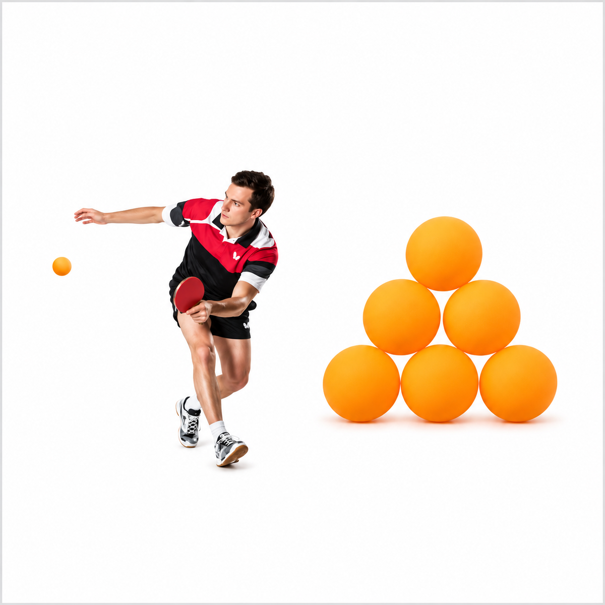 Pack Bolas de Ping Pong x 6 — Pelotas Estándar 40 mm para Tenis de Mesa | iFocus Fit
