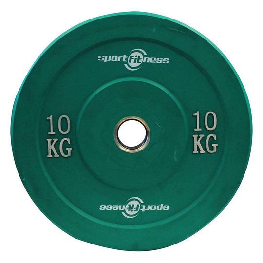 DISCO OLIMPICO EN CAUCHO 2PUL -10KG (VERDE) — Disco Recubierto Profesional | iFocus Fit