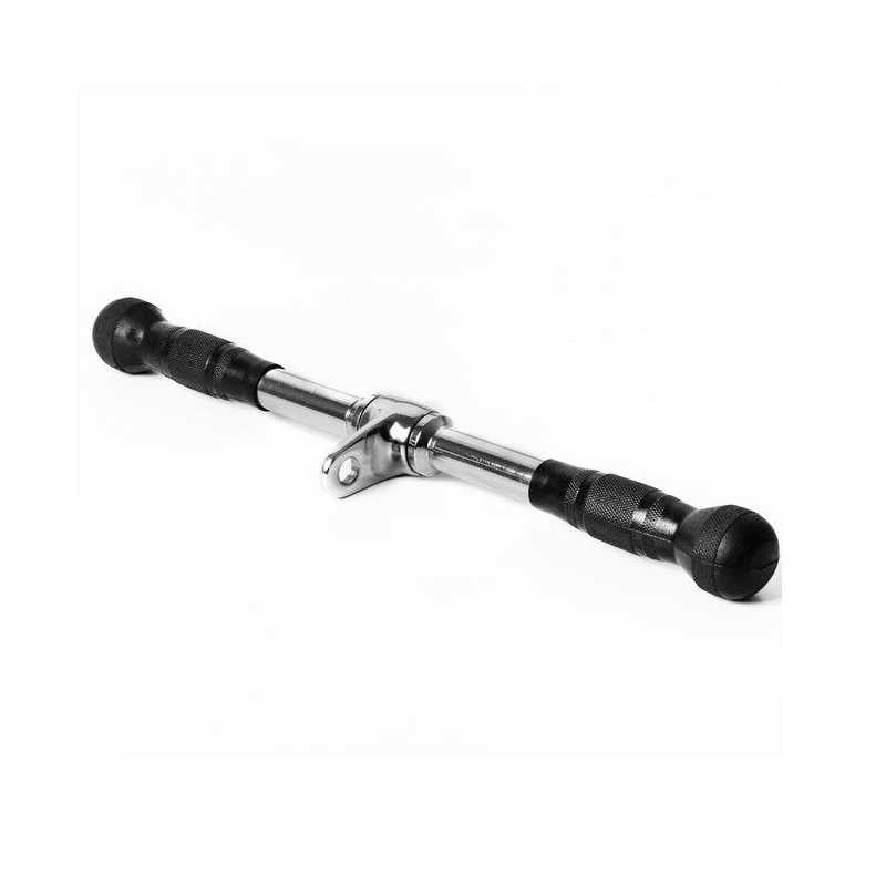 Barra Recta para Polea con Empuñaduras de Goma — Accesorio para Jalones y Pulldown | iFocus Fit