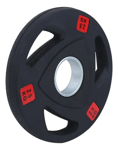 DISCO OLÍMPICO CON AGARRE 2,5KG — Disco Recubierto Profesional | iFocus Fit