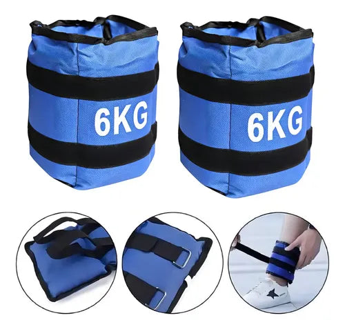 PESAS TOBILLERAS 6KG (PAR) — Equipamiento Profesional | iFocus Fit