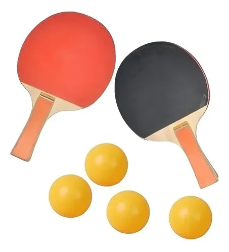 Set Raquetas Tenis de Mesa 8 cm + 4 Pelotas — Kit Completo para Iniciación | iFocus Fit