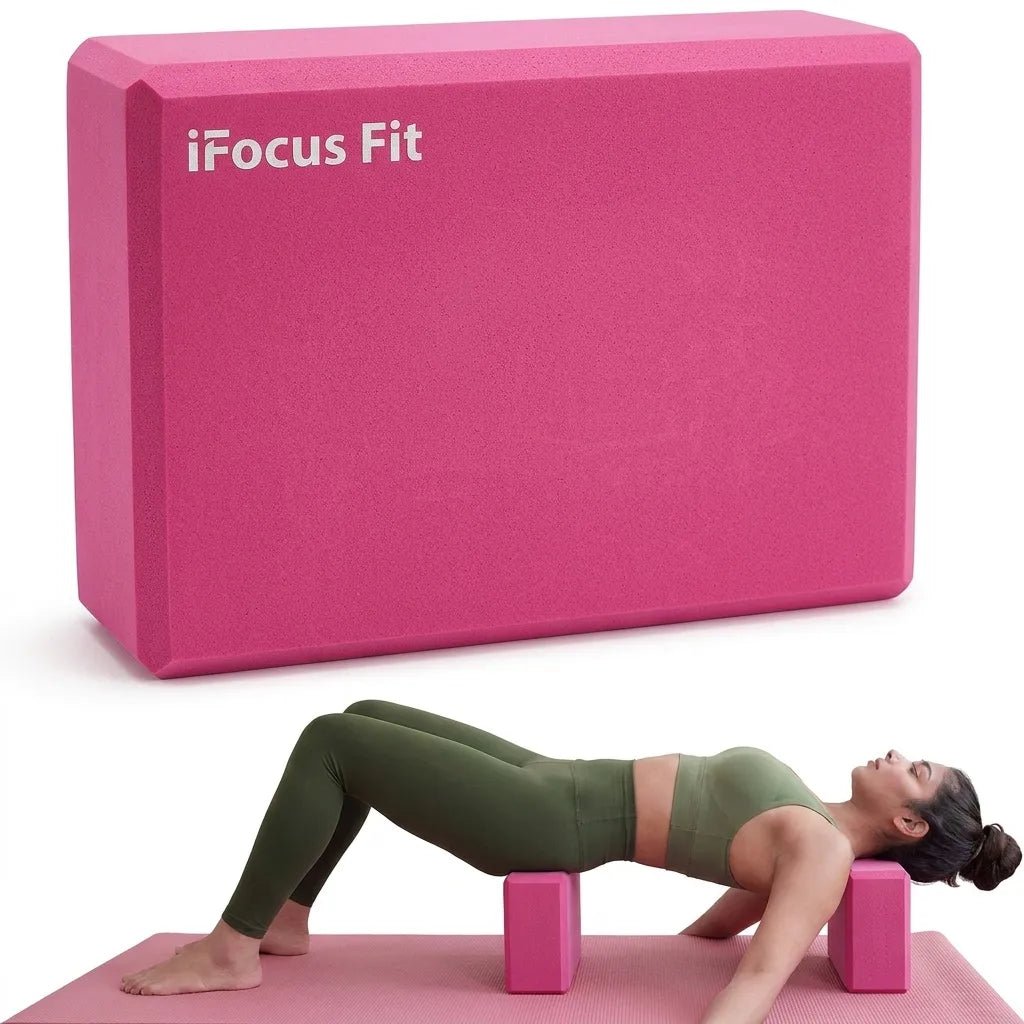 Bloque Yoga Brick — Ladrillo de Soporte en Espuma de Alta Densidad para Estiramiento y Equilibrio | iFocus Fit