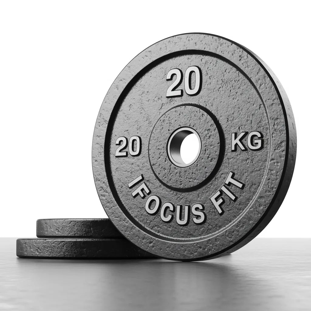 Disco de Hierro Estándar 20kg — Hierro Fundido de Alta Resistencia | iFocus Fit
