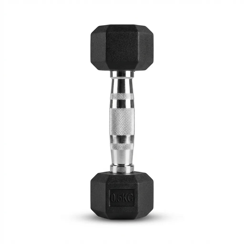 Mancuerna Encauchetada SportFitness — Hierro y Caucho Inyectado Profesional | iFocus Fit