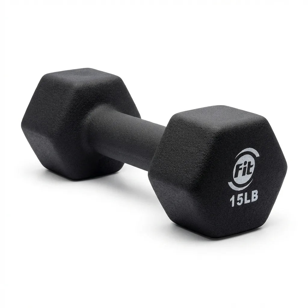 Mancuerna en Neopreno 15 Lb Hexagonal — Mancuerna Recubierta Anti-rodadura | iFocus Fit
